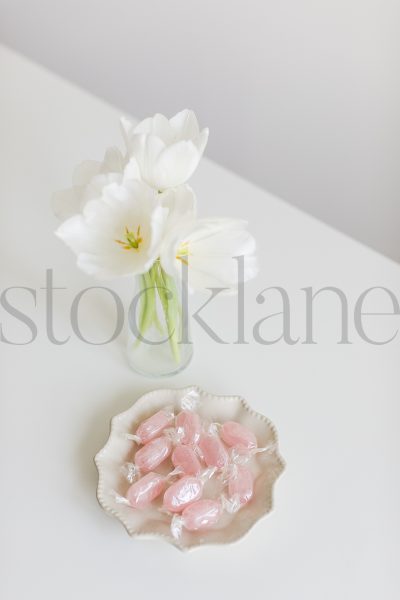 Vertical stock photo of flowers in vase