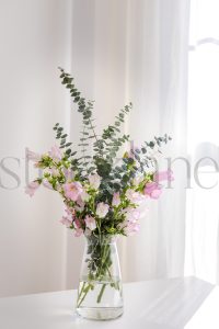 Vertical stock photo of flowers in vase