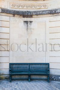 Vertical stock photo of a bench