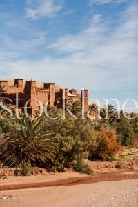 Vertical stock photo of moroccan buildings