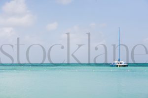 Horizontal stock photo of boat in the Caribbean