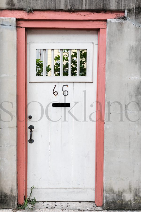 Vertical stock photo of a door