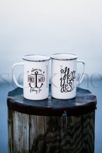 Vertical stock photo of coffee mugs