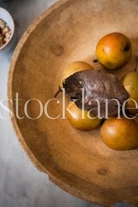 Vertical stock photo of pears