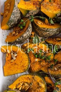 Vertical stock photo of kabocha squash