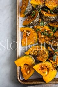Vertical stock photo of kabocha squash