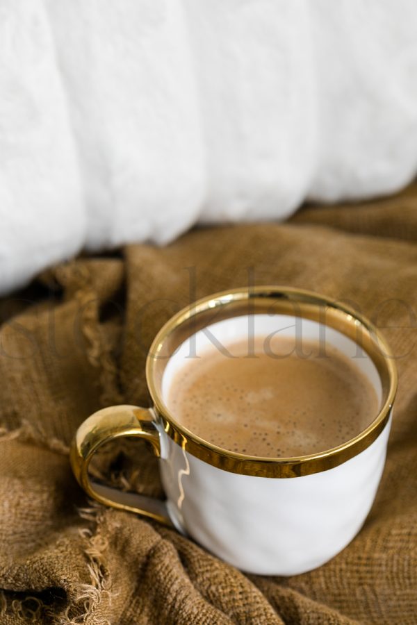 Vertical stock photo of coffee cup