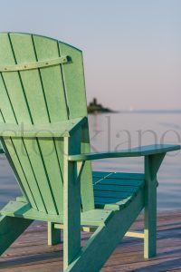 Vertical Stock photo of an adirondack chair