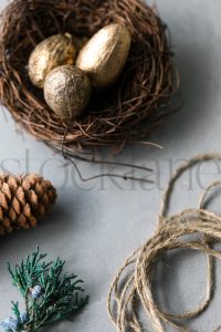 Vertical stock photo of Easter decor