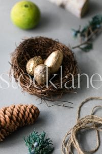 Vertical stock photo of Easter decor