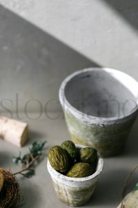 Vertical stock photo of Easter decor