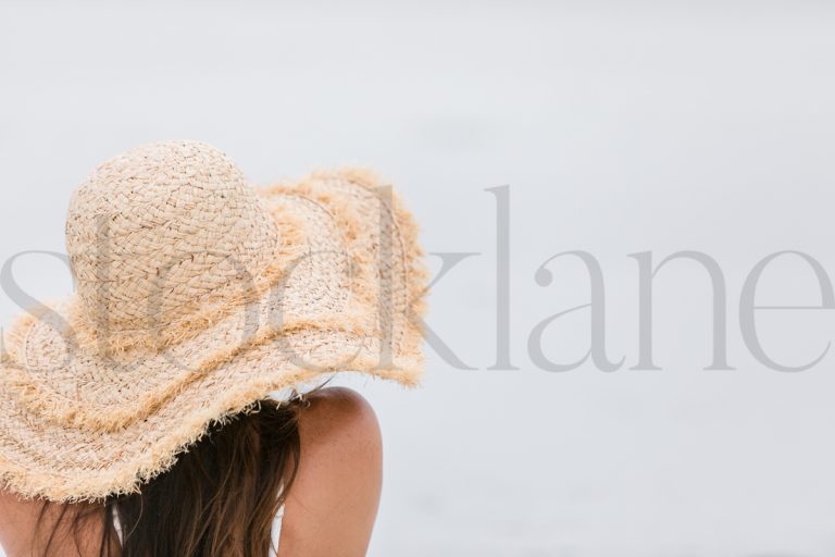 Horizontal stock photo of woman at the beach