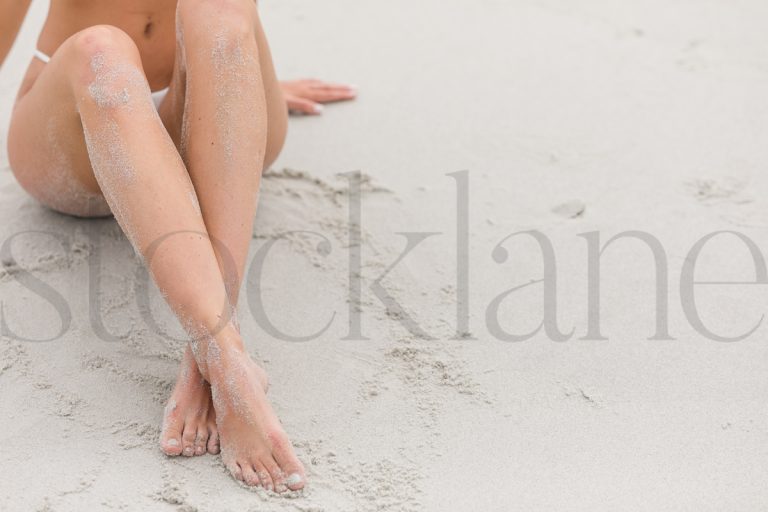 Horizontal stock photo of women on the beach