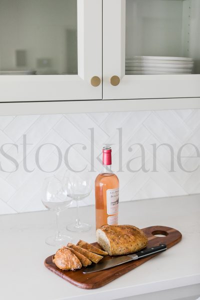 Vertical stock photo of a kitchen