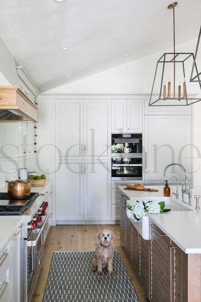 Vertical stock photo of a kitchen