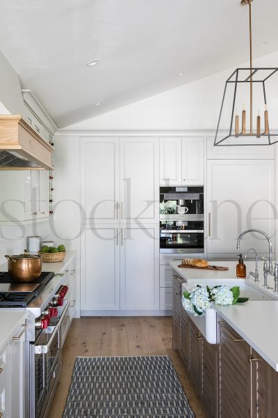 Vertical stock photo of a kitchen