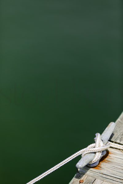 Vertical stock photo of a marine cleat