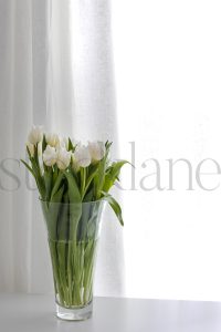 Vertical stock photo of flowers in vase