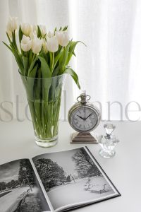 Vertical stock photo of flowers in vase