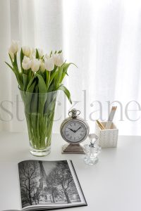 Vertical stock photo of flowers in vase