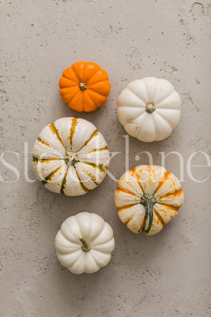 Vertical stock photo of pumpkins
