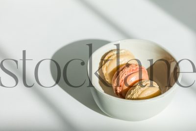 Horizontal stock photo of macarons