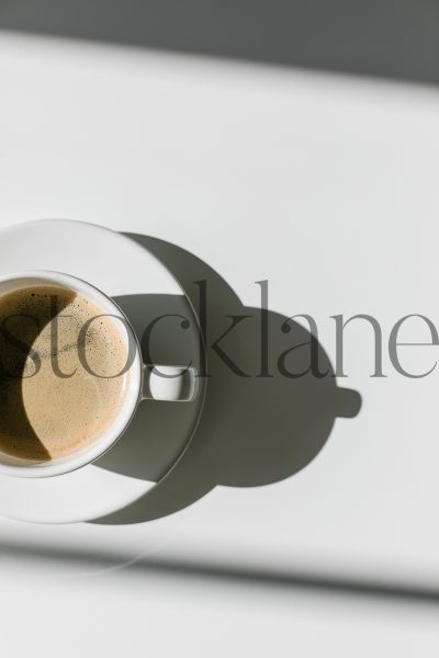 Vertical stock photo of coffee cup