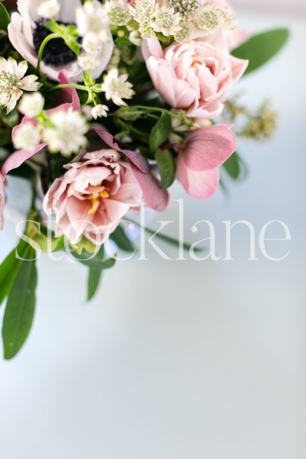 Vertical stock photo of pink flowers