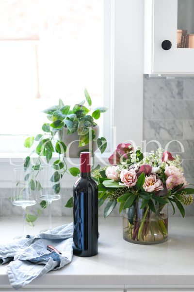 Vertical stock photo of wine bottle