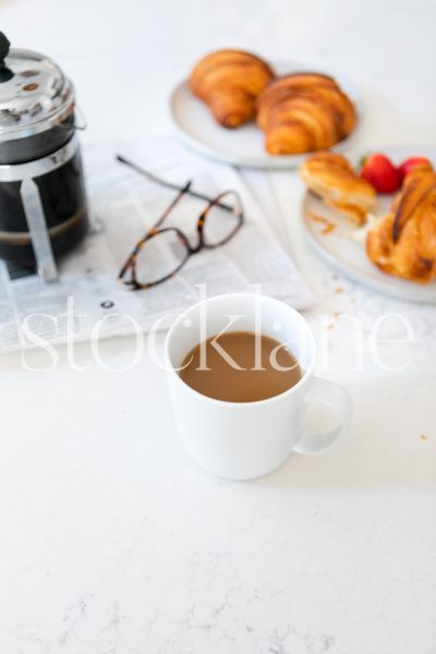 Vertical stock photo of breakfast setting