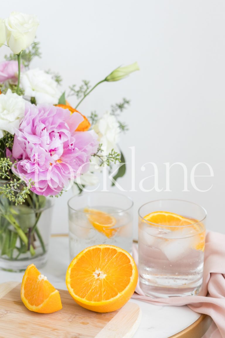 Vertical stock photo of orange and cocktails