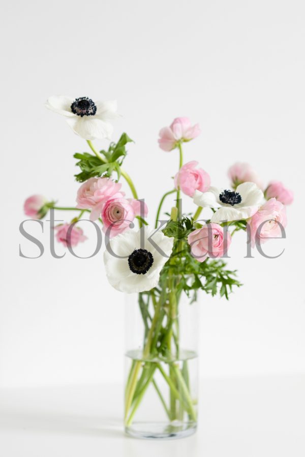 Vertical stock photo of spring flower bouquet.