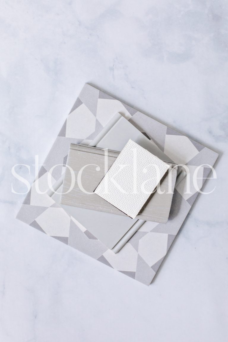 Vertical stock photo of tile samples