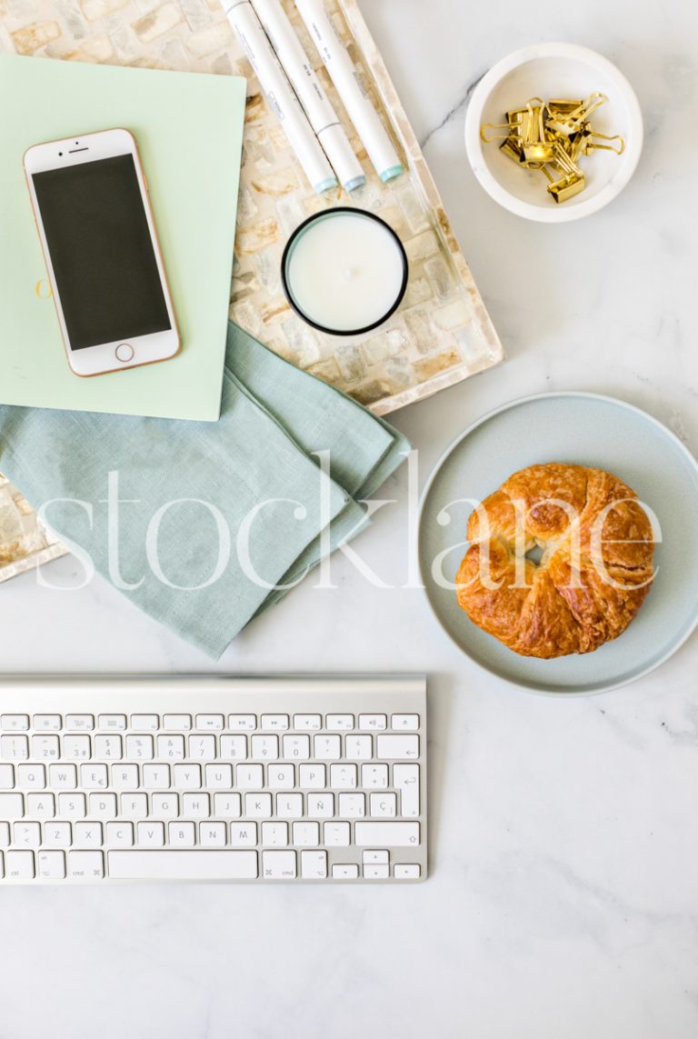 Vertical stock photo of a desktop