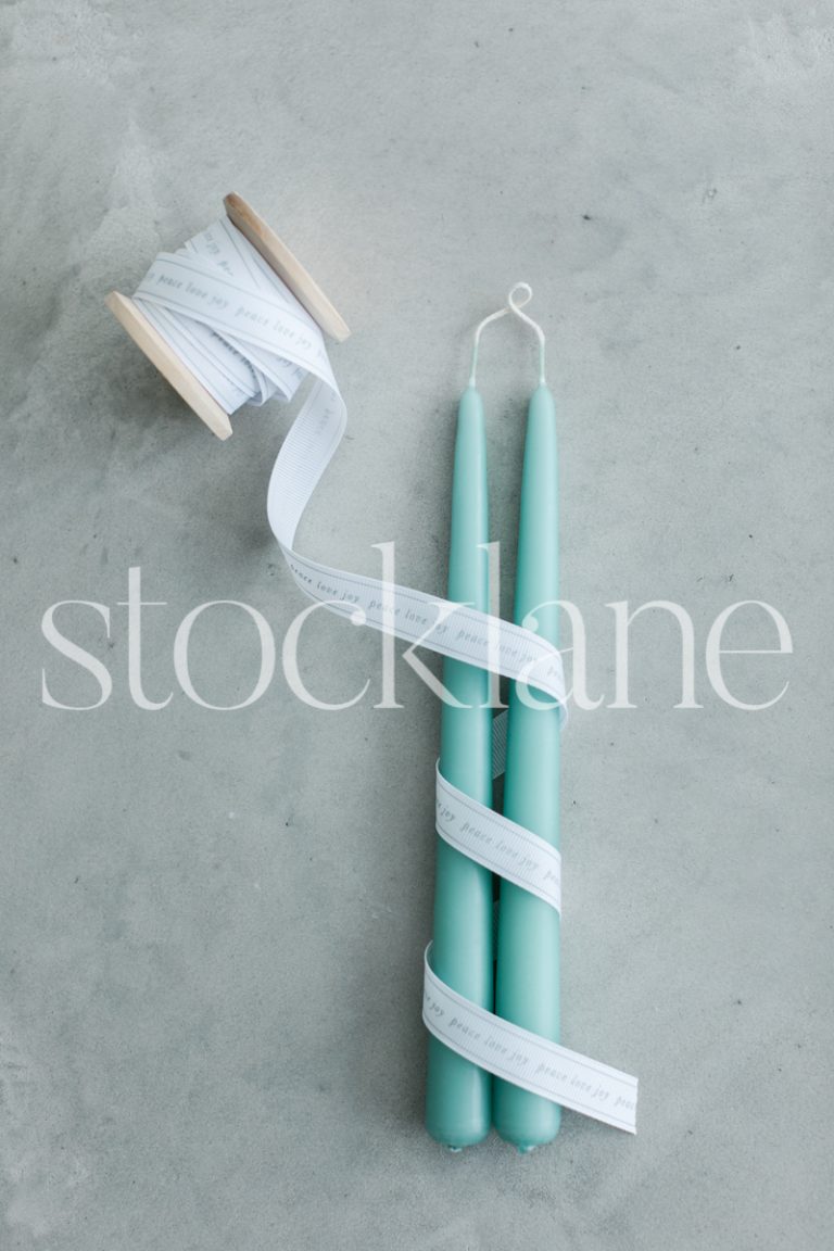 Vertical stock photo of Christmas candles.