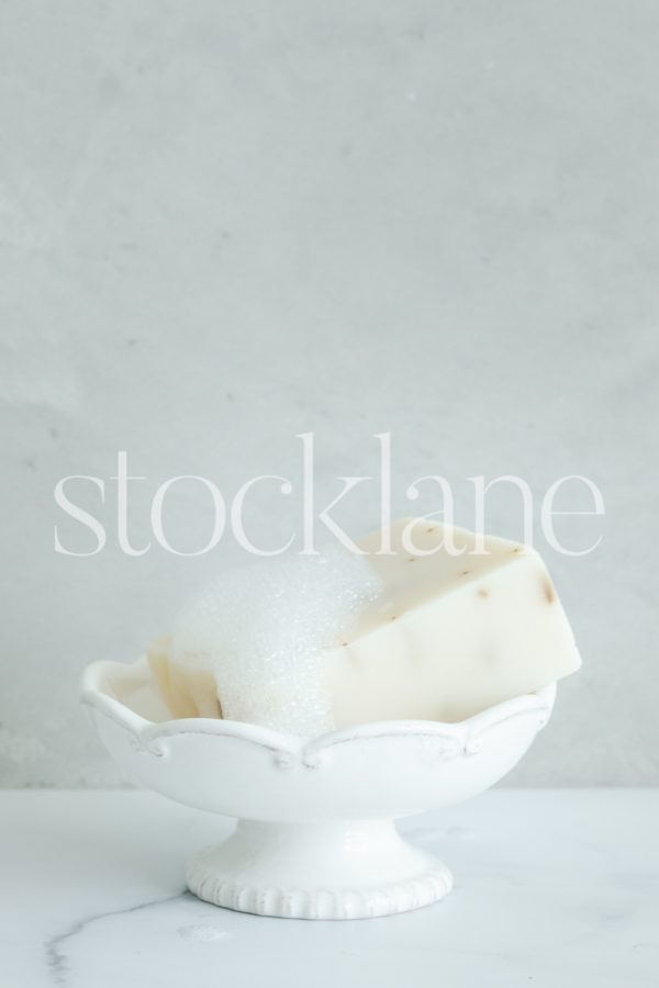 Vertical stock photo of a soap bar